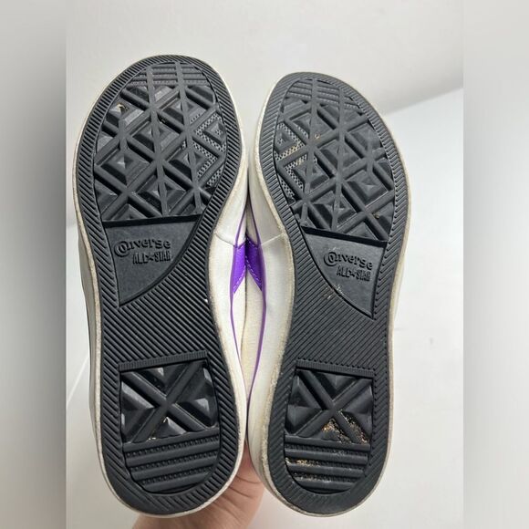 Converse ladys 6,5  Low top lights up white and purple - Picture 4 of 8